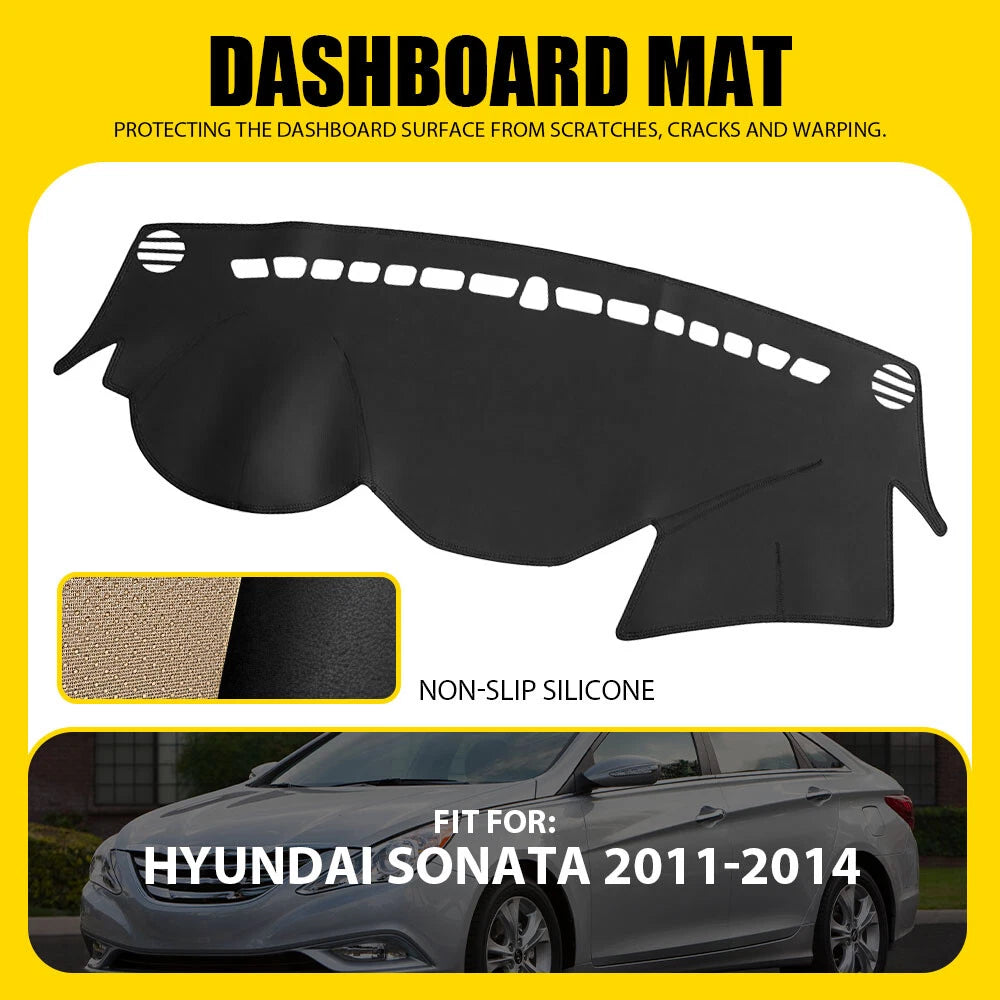 Car Leather Dashboard For Hyundai Sonata 2011-2014 Dash Cover Protector Mat USA 6B93BC-57