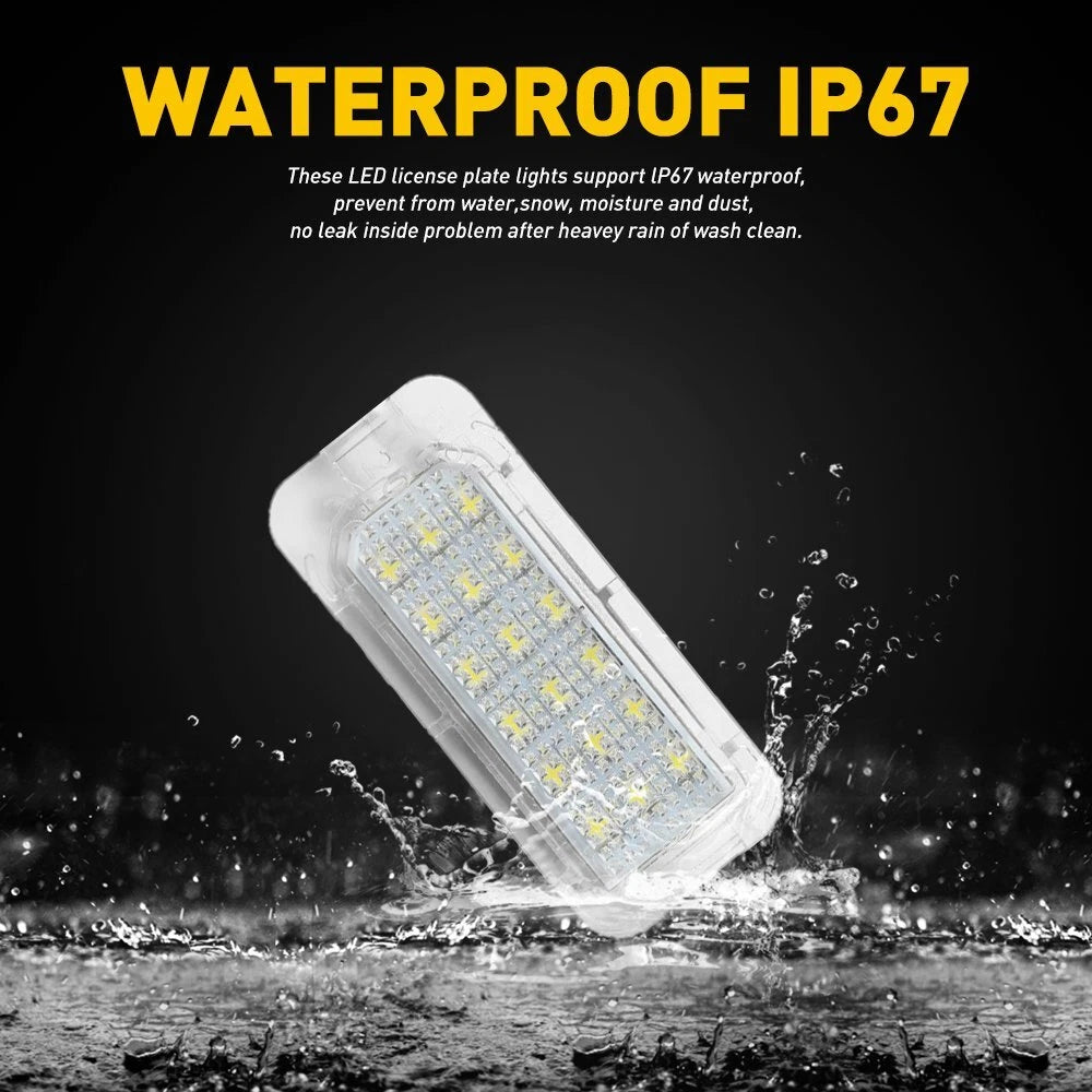 2x LED Plate License Lights SUPER BRIGHT For Explorer Ford Fusion Fiesta Escape 6B93BC-57
