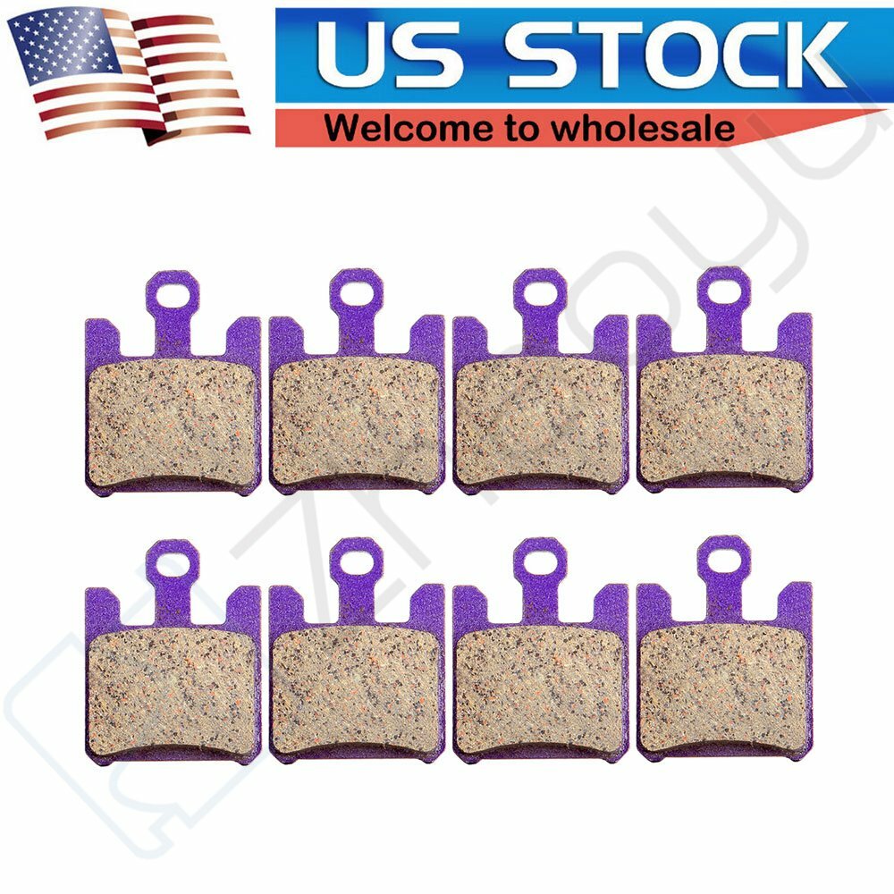 4 Pairs Brake Pads Front For Kawasaki ZX1000C Ninja ZX10R 2004-05 Carbon Fiber 6B93BC-57