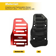 3 Piece Universal Car Non-Slip Manual Gas Brake Foot Pedal Pad Cover Set Red EOA 6B93BC-57