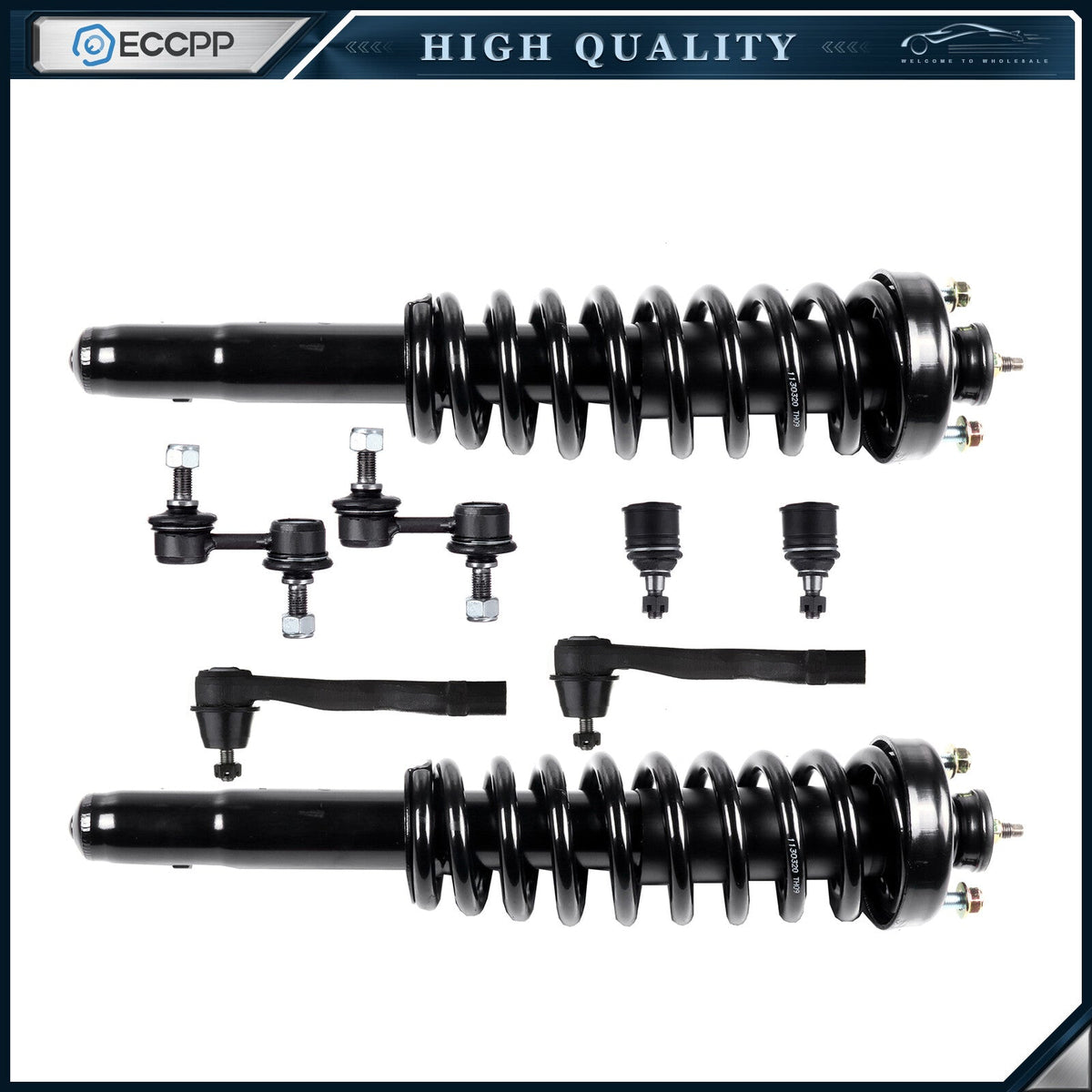 8pc Front Complete Struts Tie Rod Ball Joint Sway Bar For 1997-2001 Honda CR-V KOEEP