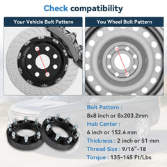 2 Pcs 2" 8x8 Wheel Spacers 9/16" Studs For Bobcat Case CAT Skid Steer Loader 6B93BC-57