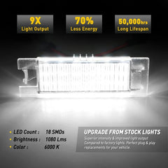 2PC SMD LED License Light 6000K Plate Diamond White For Chevy Camaro Malibu Volt 6B93BC-57