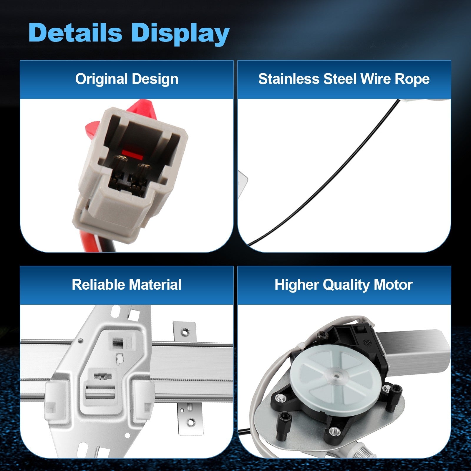 For 2003-2008 Honda Pilot Front Left Right RH Power Window Regulator With Motor 6B93BC-57