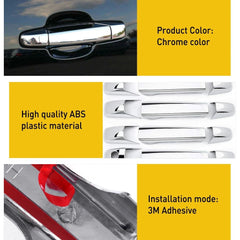 For 07-13 Chevy Silverado GMC Sierra 1500 3500 2500 CHROME 4Dr Handle Covers EOA 6B93BC-57