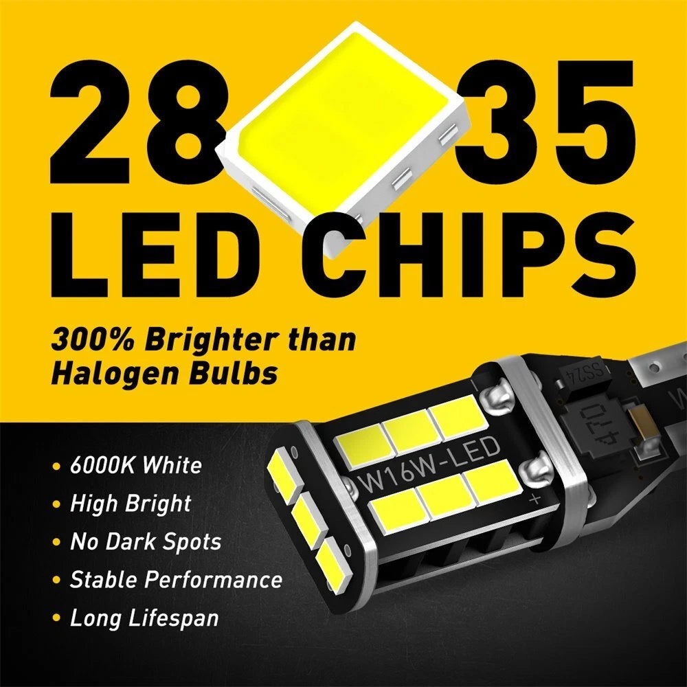2X T15 W16W LED ERROR FREE 921 912 Car Backup Reverse Light bulbs for Audi A4 A5 6B93BC-57