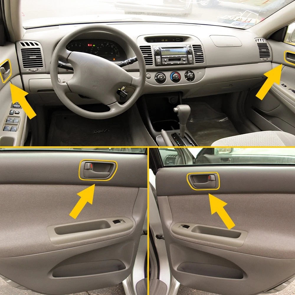 Door Set Handle For 2002-2006 Toyota Camry Front & Rear Inner Beige Plastic 4Pc 6B93BC-57