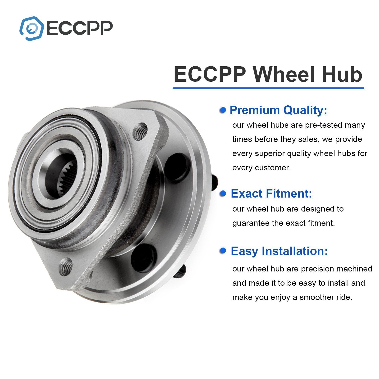 ECCPP 1 Pcs Wheel Hub Bearing Front For Jeep Grand Cherokee Comanche Wrangler TJ 6B93BC-57