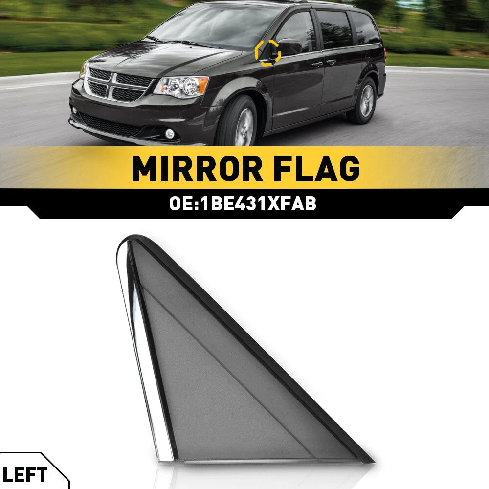 Left Driver Side Mirror Flag Applique Trim for 2008 - 2020 Dodge Grand Caravan A 6B93BC-57