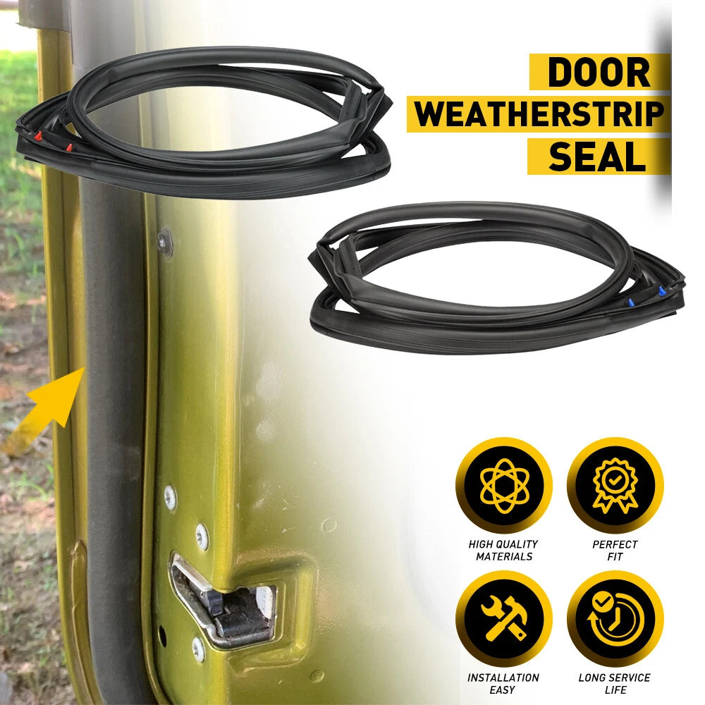 For 2007-2018 Jeep Wrangler Front JK Door Weatherstrip Seal LH RH Set of 2 US 6B93BC-57