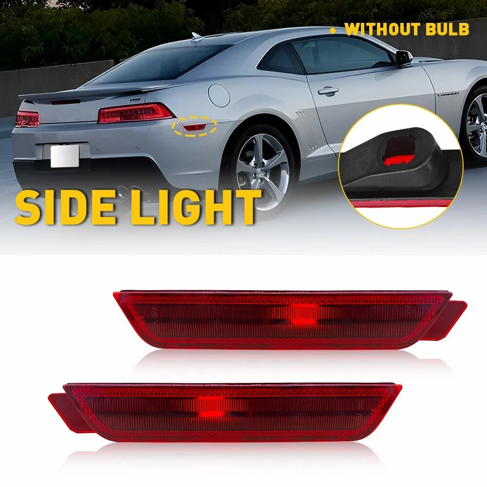 For 2010-2015 Chevy Camaro Rear Red Lens Side Marker Lights Lamp Housing LH RH A 6B93BC-57
