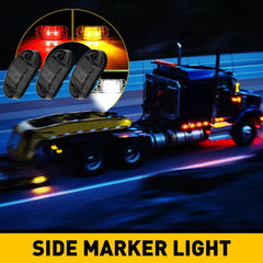 10/20X 2.5"Oval LED Clearance Side Marker Lights Truck Trailer RV Amber/Red EOA 6B93BC-57