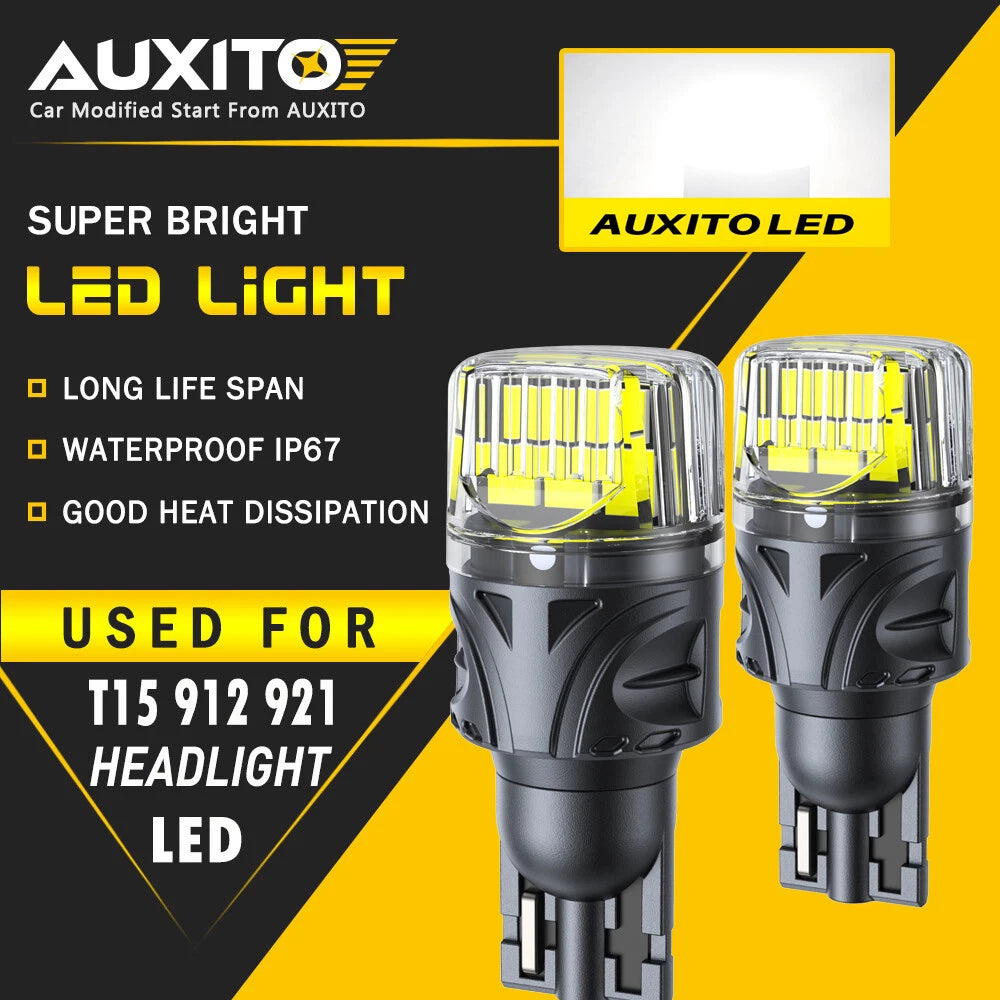 AUXITO LED Reverse Back Up Light Bulb 921 912 W16W T15 916 Super White BRS EOA AUXITO