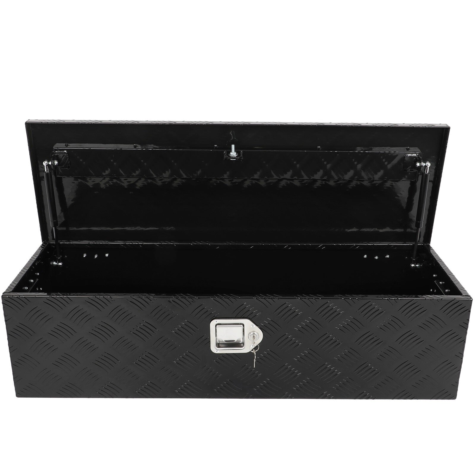 39"X13"X10" Black Aluminum Trailer Storage Tool Box Pickup Truck Bed Lock 6B93BC-57