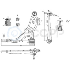 Front Lower Control Arm Ball Joint Pair for 2005-2007 Freestyle Five Hundred 6B93BC-57