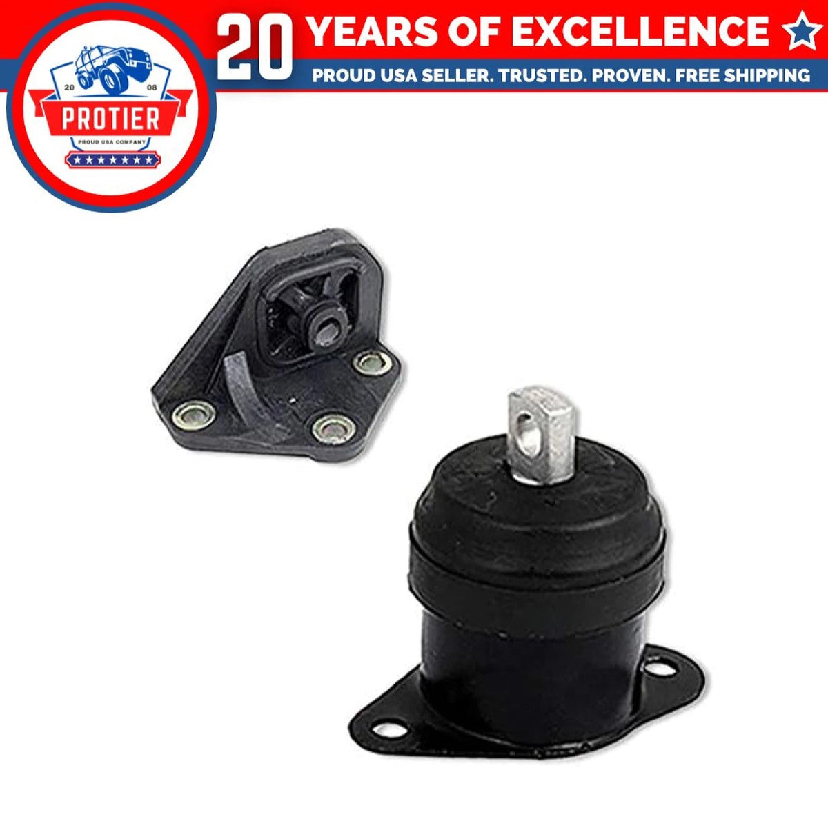 Fits 2003-2007 Honda Accord 2.4L Front Right Motor & UpperTrans Mount 2pc : 6B93BC-57