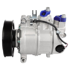 A/C Compressor with 6-Groove Pulley for Audi A6 2006-2011 A6 Quattro Q5 S4 S5