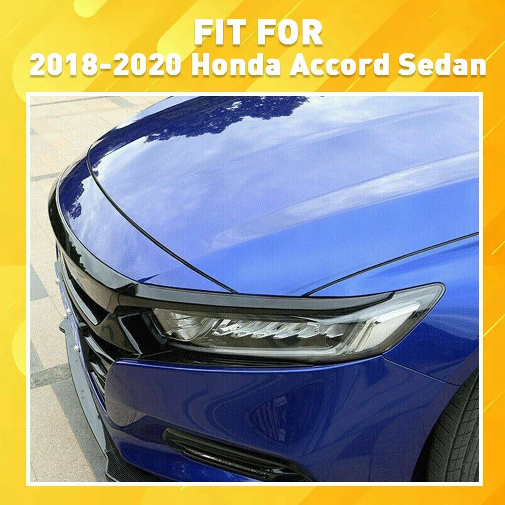 Front Grill Trim Chrome Delete Blackout Overlay for 2018-2020 Honda Accord Sedan 6B93BC-57