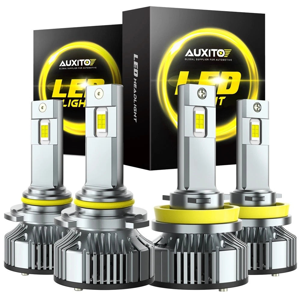 9005 H11 LED Headlights Kit Combo Bulbs 6500K High Low Beam White Bright Y19 EOA 6B93BC-57