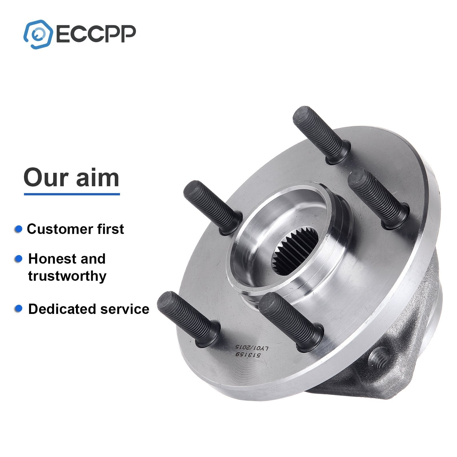 ECCPP 1Pc Wheel Hub Bearing Assembly Front For Jeep Grand Cherokee WJ 1999-2004 ECCPP