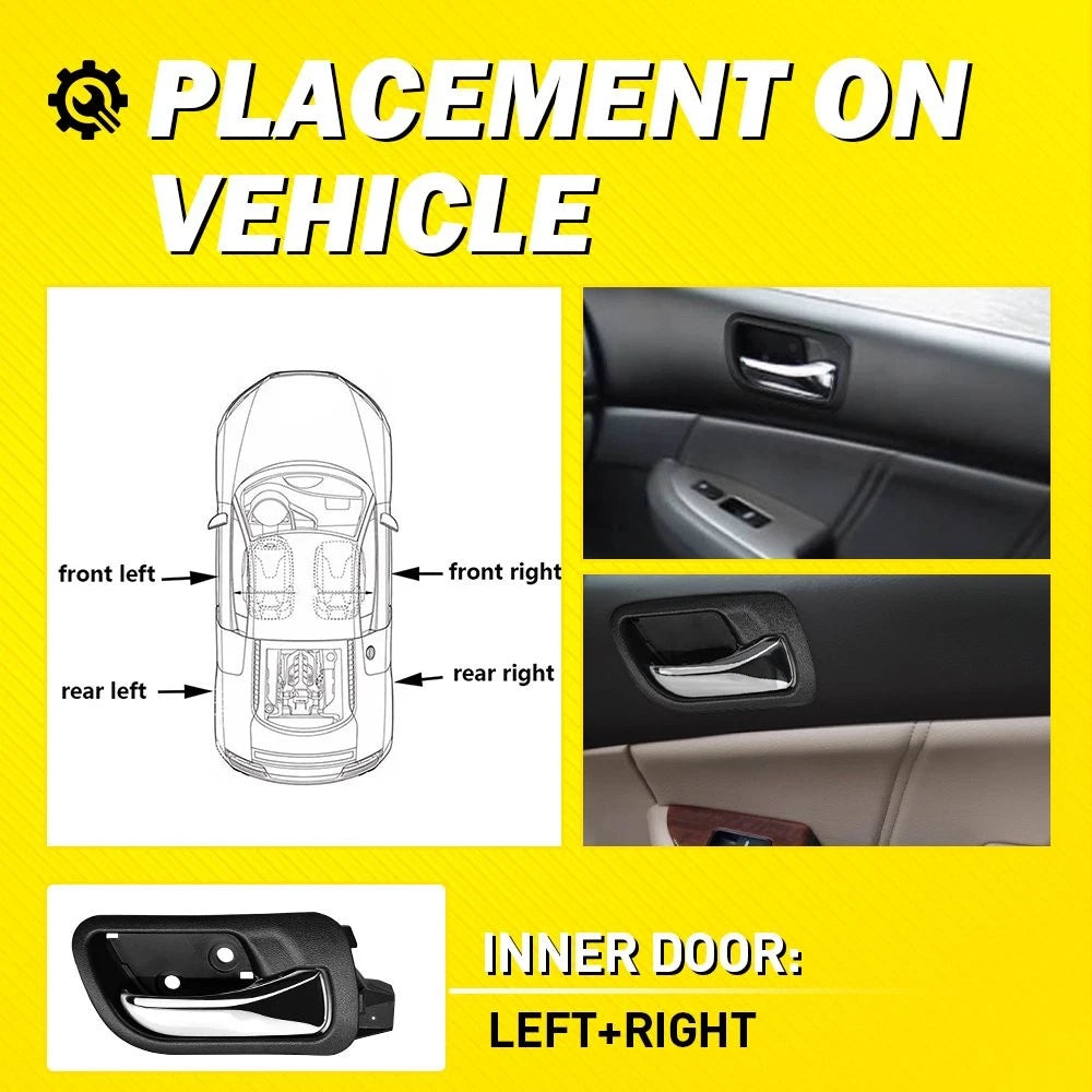 4X Front+Rear Left Right Door Handle Inside For 2003 04 05-07 Honda Accord Sedan 6B93BC-57