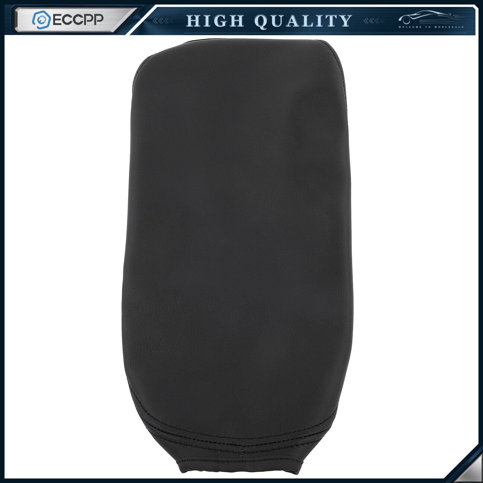 Black PU Leather Center Console Armrest Cover For Toyota RAV4 2.5L 2019-2023 6B93BC-57