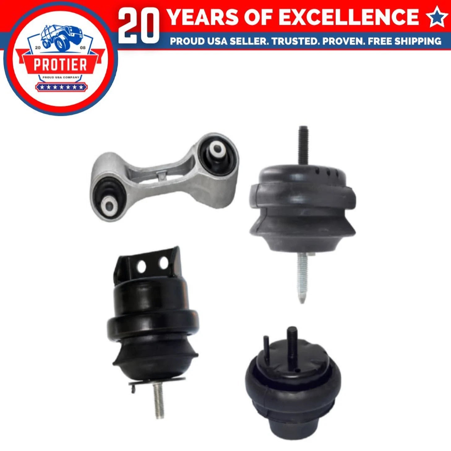 Engine Motor & Trans Mount Set Compatible for 00-05 Mercury Sable 3.0L OHV(Vin 6B93BC-57