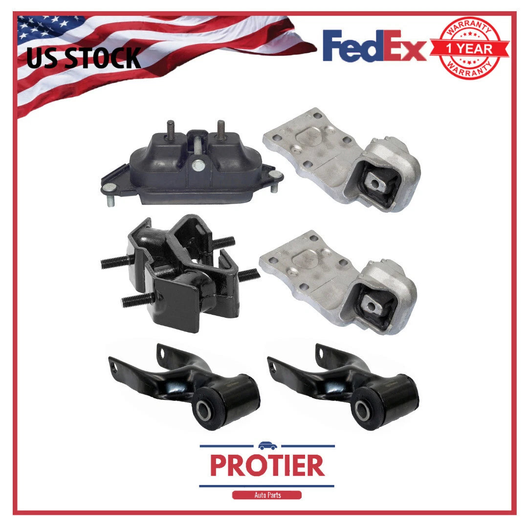 Motor & Trans Mount 6PCS Set Fit Pontiac Aztek 3.4L/ Saturn Relay 3.5/3.9L 6B93BC-57