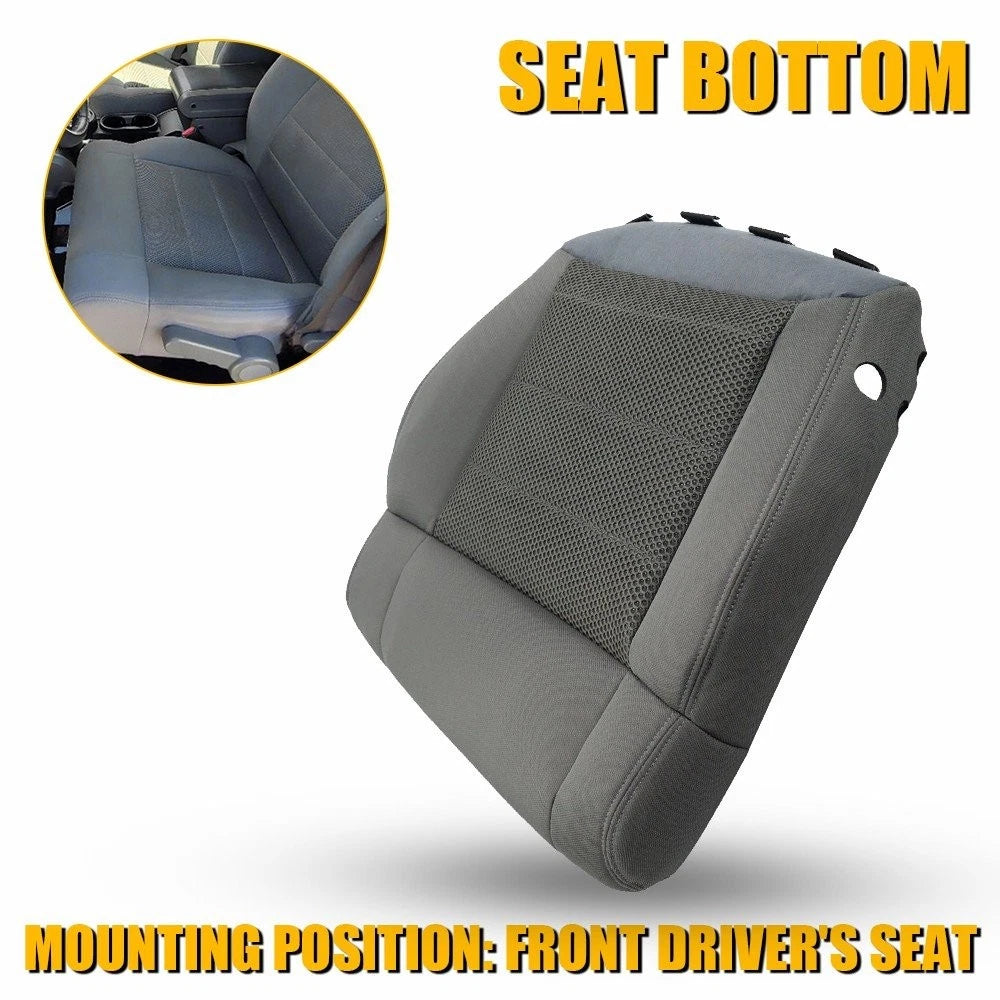 Left Driver Bottom Cloth Seat Cover Gray for 2007-2010 Jeep Wrangler Sahara EOA 6B93BC-57