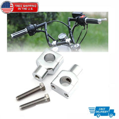 25mm Handlebar Mount Clamp Risers For Harley Dyna Softail Touring Sportster US