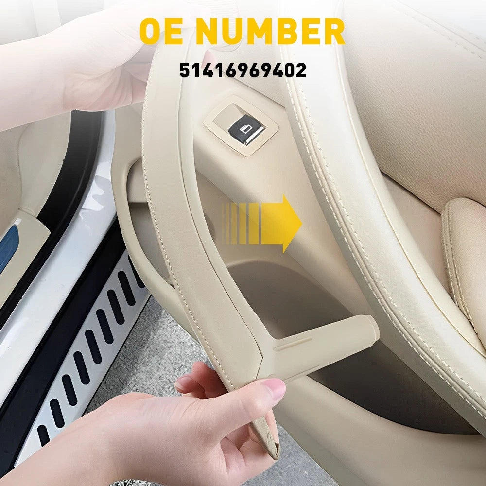 FOR 2007-2013 BMW E70 X5 SAV BEIGE RIGHT INNER DOOR PANEL HANDLE PULL TRIM COVER 6B93BC-57