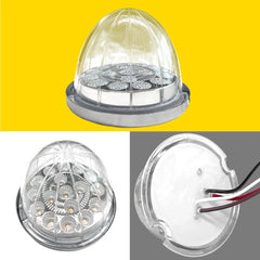 2X Glass Watermelon Lights Side Marker Turn Signal Lamp Clear Amber Purple 12V A 6B93BC-57