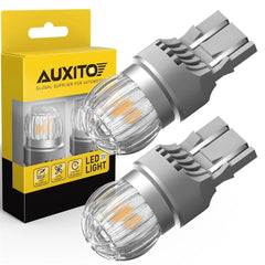 AUXITO Yellow 7443 7440 LED Turn Signal Parking Light Corner Bulbs Amber 6T EOA AUXITO