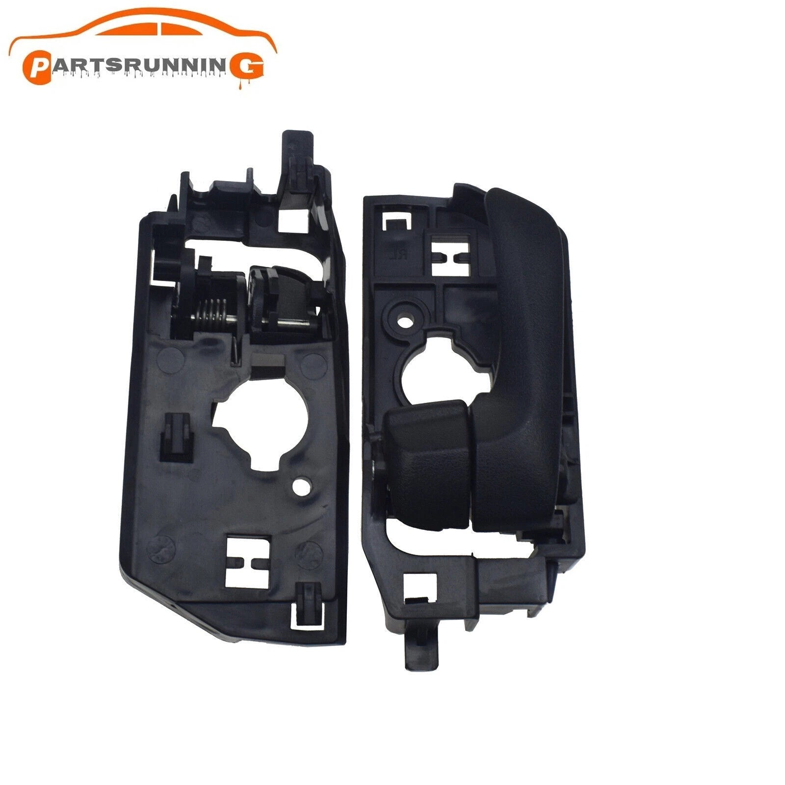 2PCS Rear Left & Right Interior Door Handle Black For 2008-2010 Hyundai Sonata 6B93BC-57
