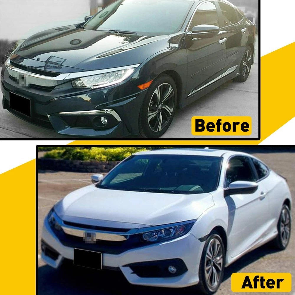For 2016- Honda Civic 10th Gen Switchback LED Side Marker Turn Signal Lamp Smoke 6B93BC-57