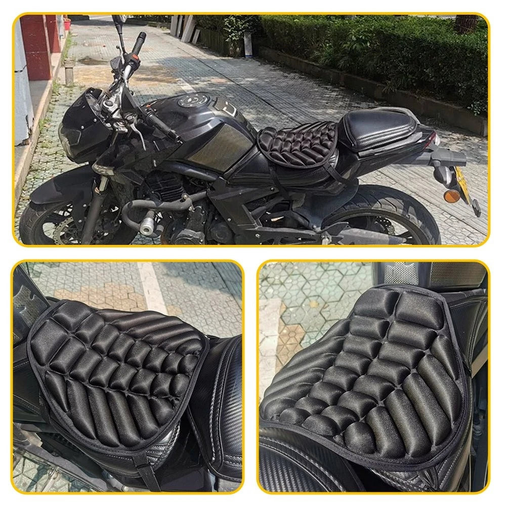 Motorcycle Gel Seat Cushion Comfort Shock Pad Cover 3D Breathable Pain Relief EA 6B93BC-57