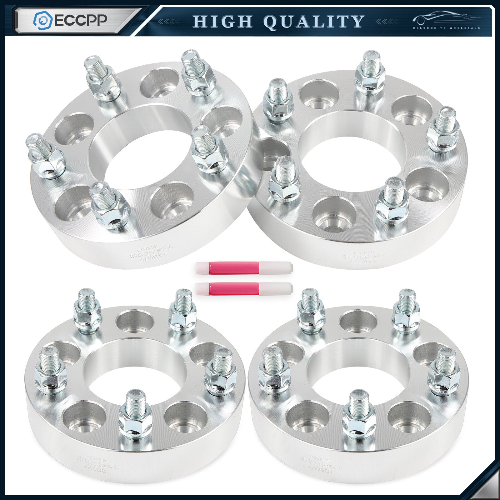 4Pc 1.25" 5x4.5 to 5x4.75 Conversion Wheel Adapters For Jeep Ford to Chevy 5 Lug 6B93BC-57