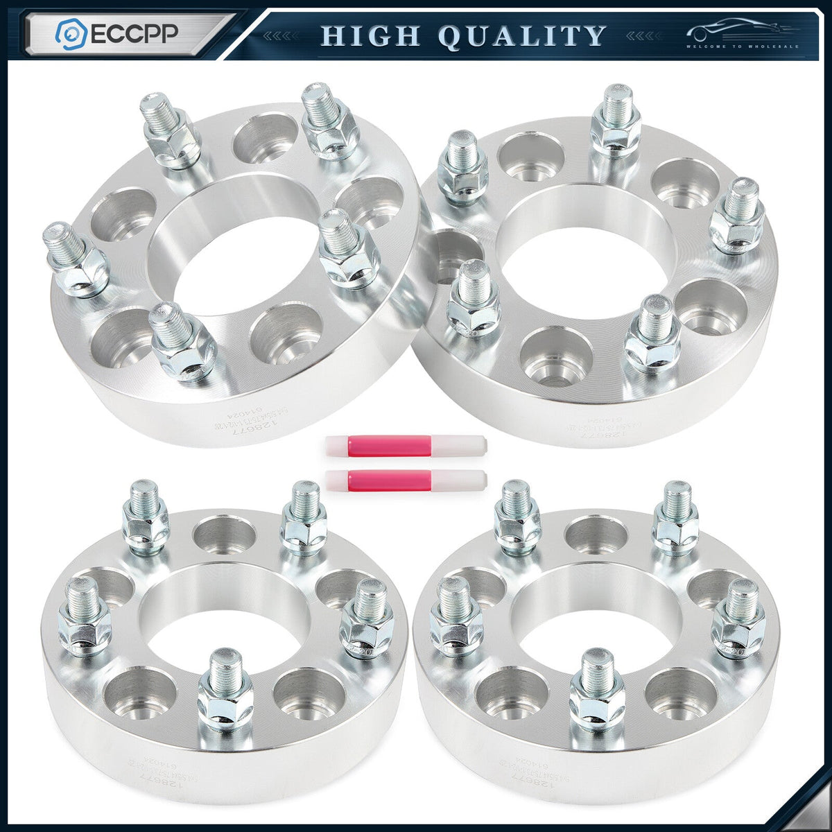 4Pc 1.25" 5x4.5 to 5x4.75 Conversion Wheel Adapters For Jeep Ford to Chevy 5 Lug 6B93BC-57