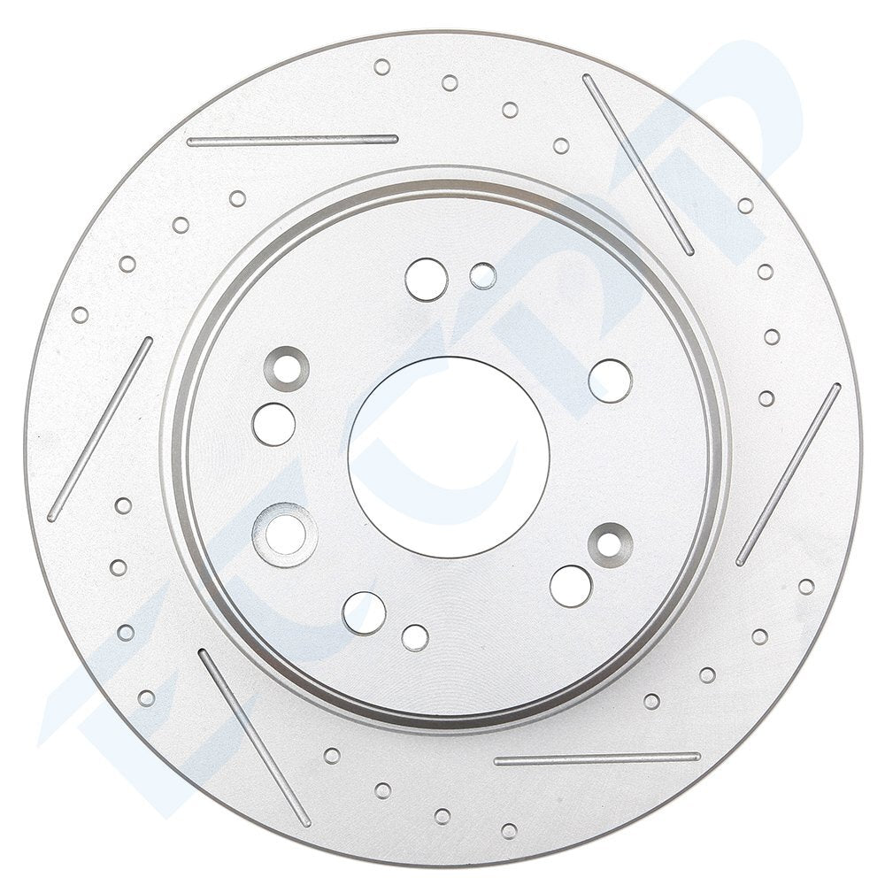 Rear Brake Disc Rotors For 2002 2003 2004 Honda CR-V Slotted 6B93BC-57