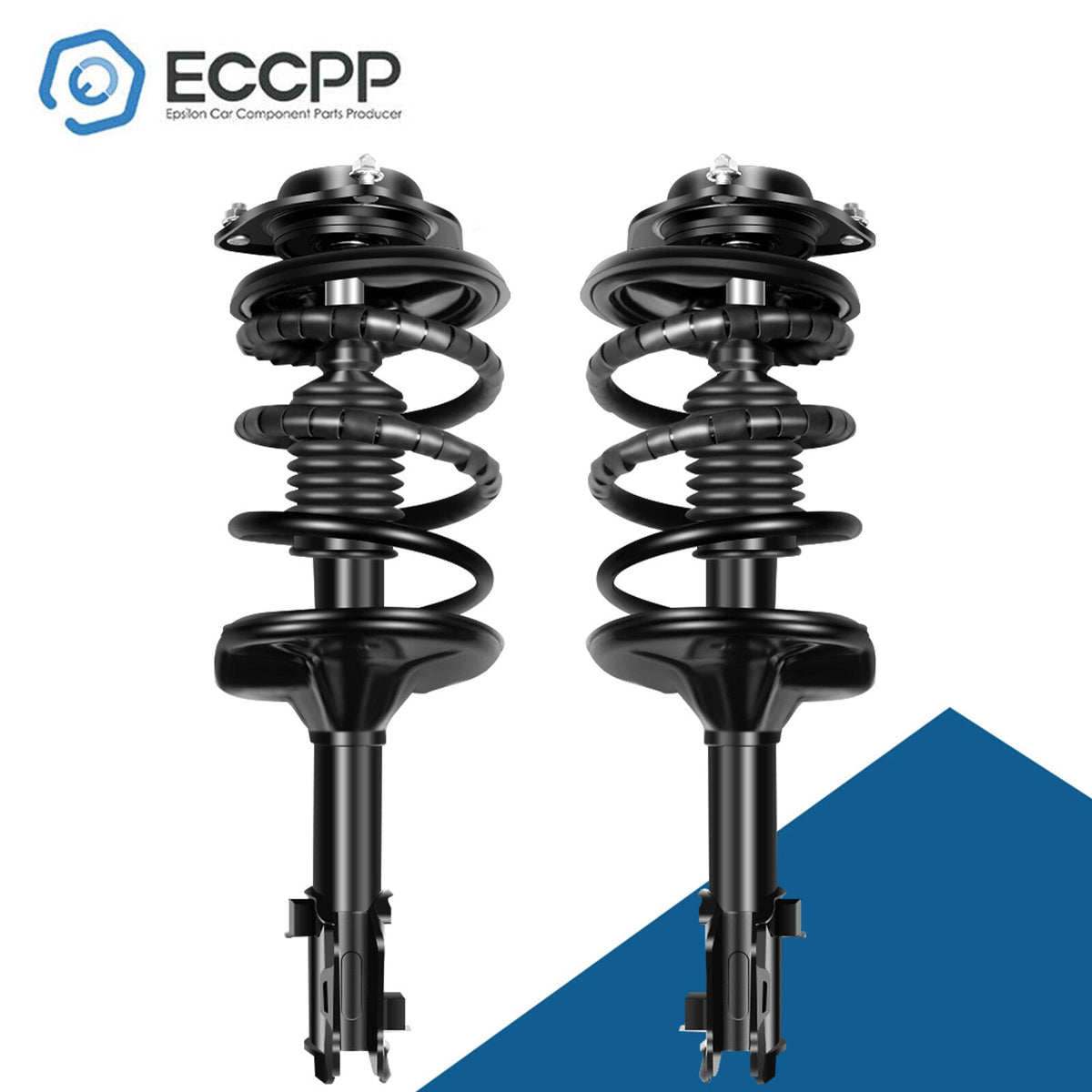 Pair Quick Front Complete Struts Coil Spring Assembly For 00-06 Hyundai Elantra 6B93BC-57