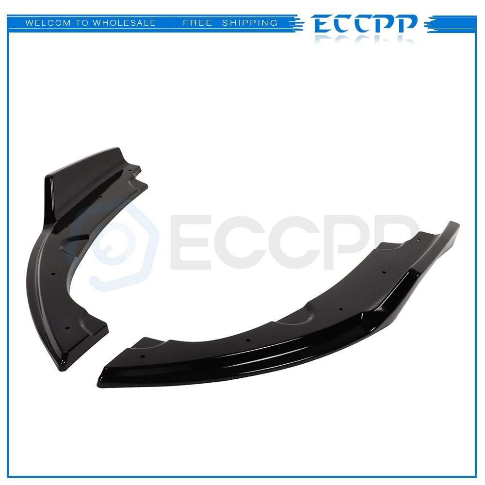 Fits 16-18 Honda Civic 2x Glossy Black Rear Bumper Lip Diffuser Splitter 6B93BC-57