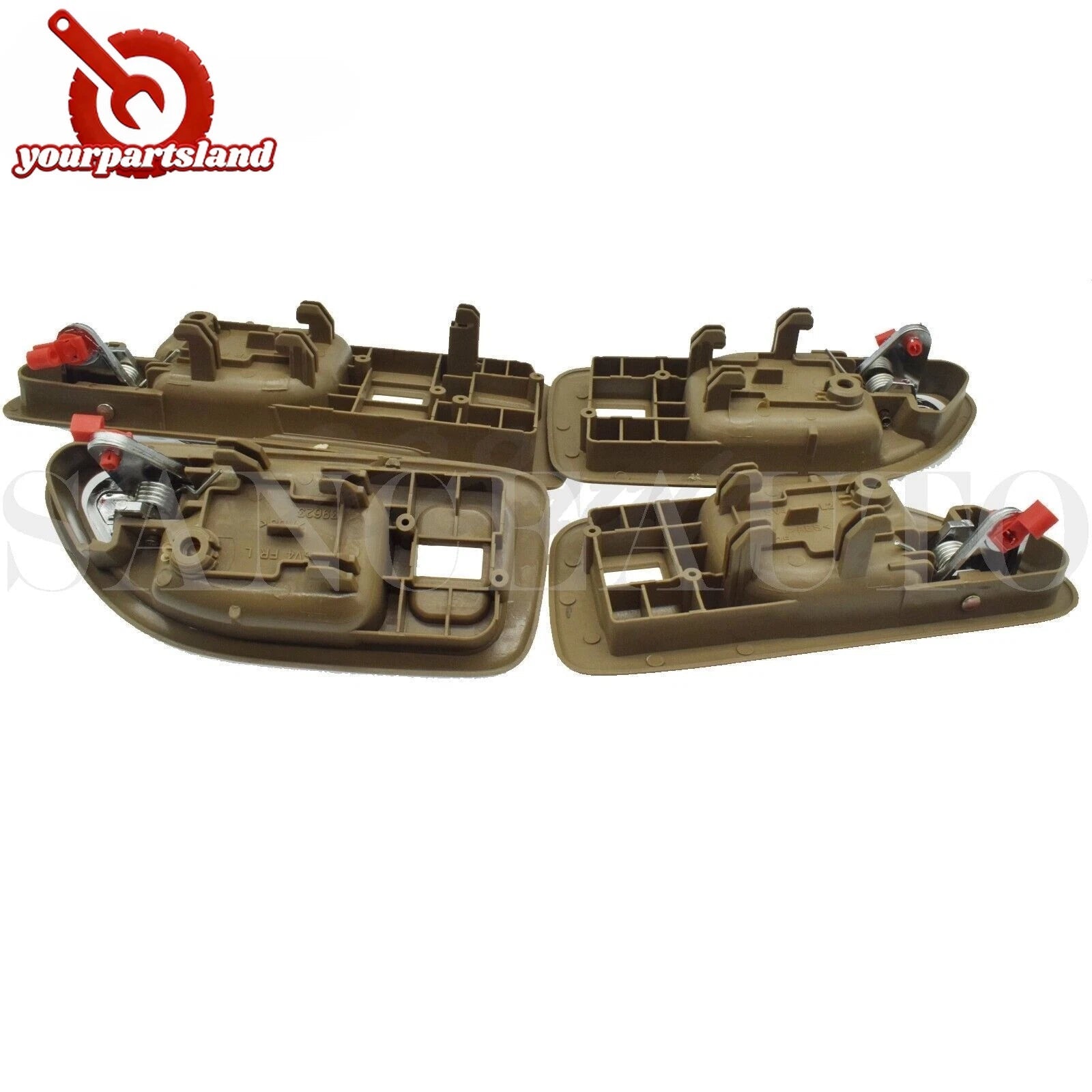 Black/Beige Inside Door Handle Front Rear Left/Right for 1994-1997 Honda Accord 6B93BC-57