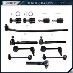 10x Front & Outer Tie Rod Ends Sway Bars Ball Joint For 2007-2017 Jeep WRANGLER 6B93BC-57
