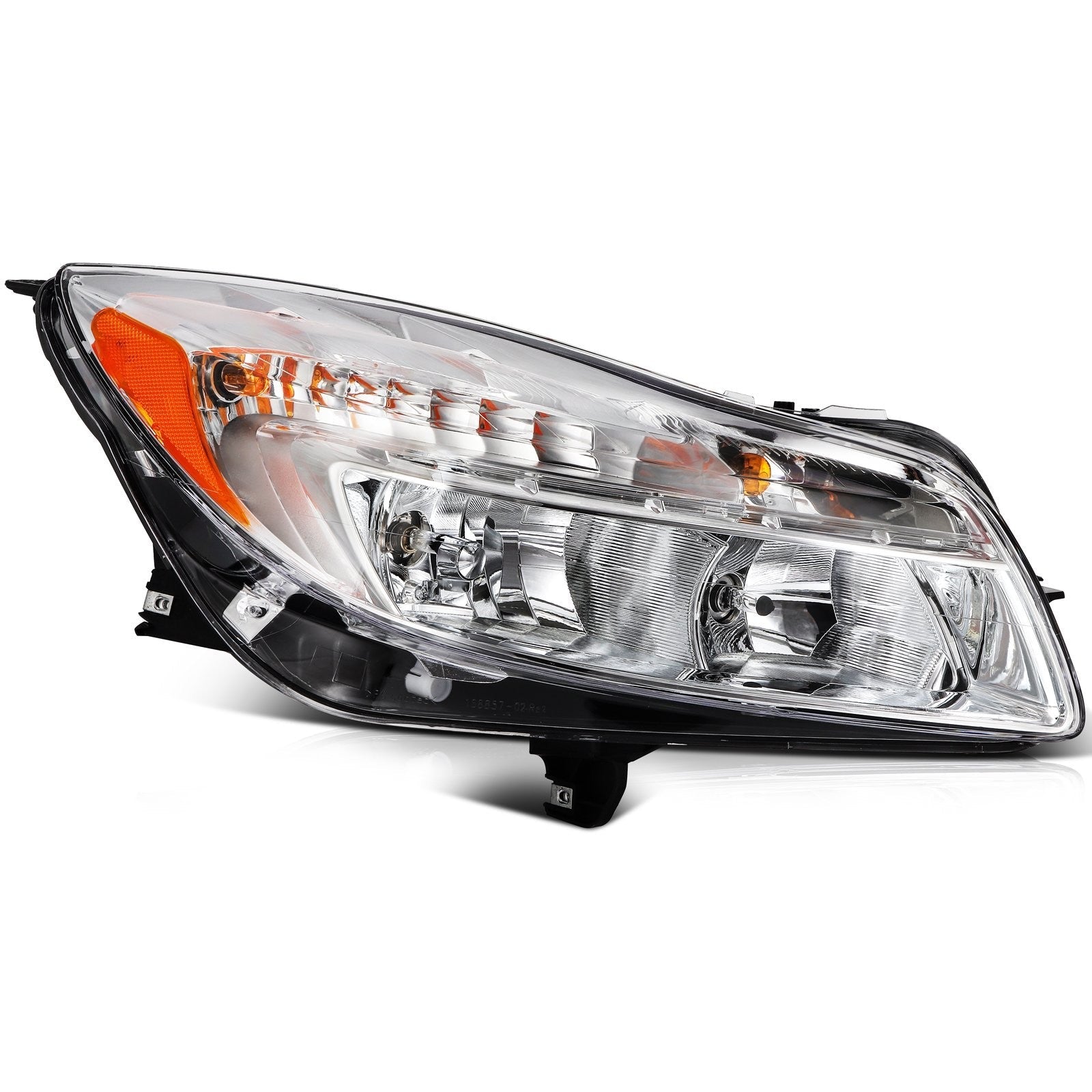 ECCPP Headlights Assembly For Buick Regal 2.0L 2.4L 2011-2013 Pair Chrome Amber 6B93BC-57