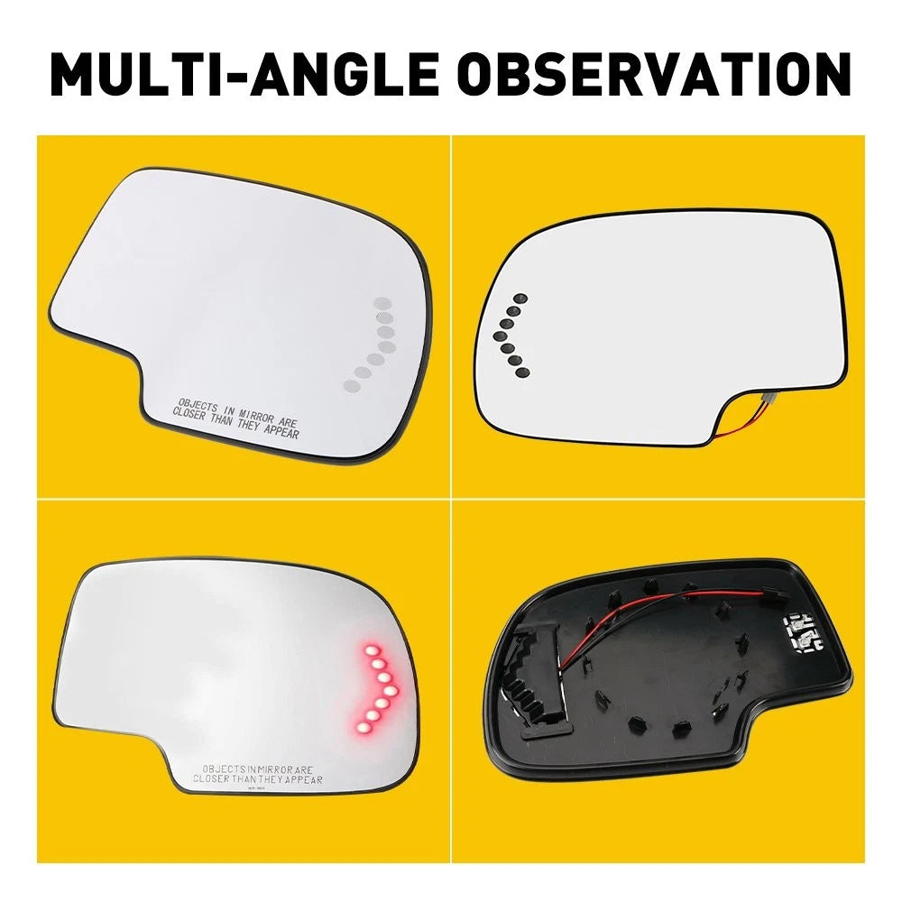Fit For 03-2007 Chevy GMC Cadillac Mirror Glass Heated Turn Signal Left & Right 6B93BC-57