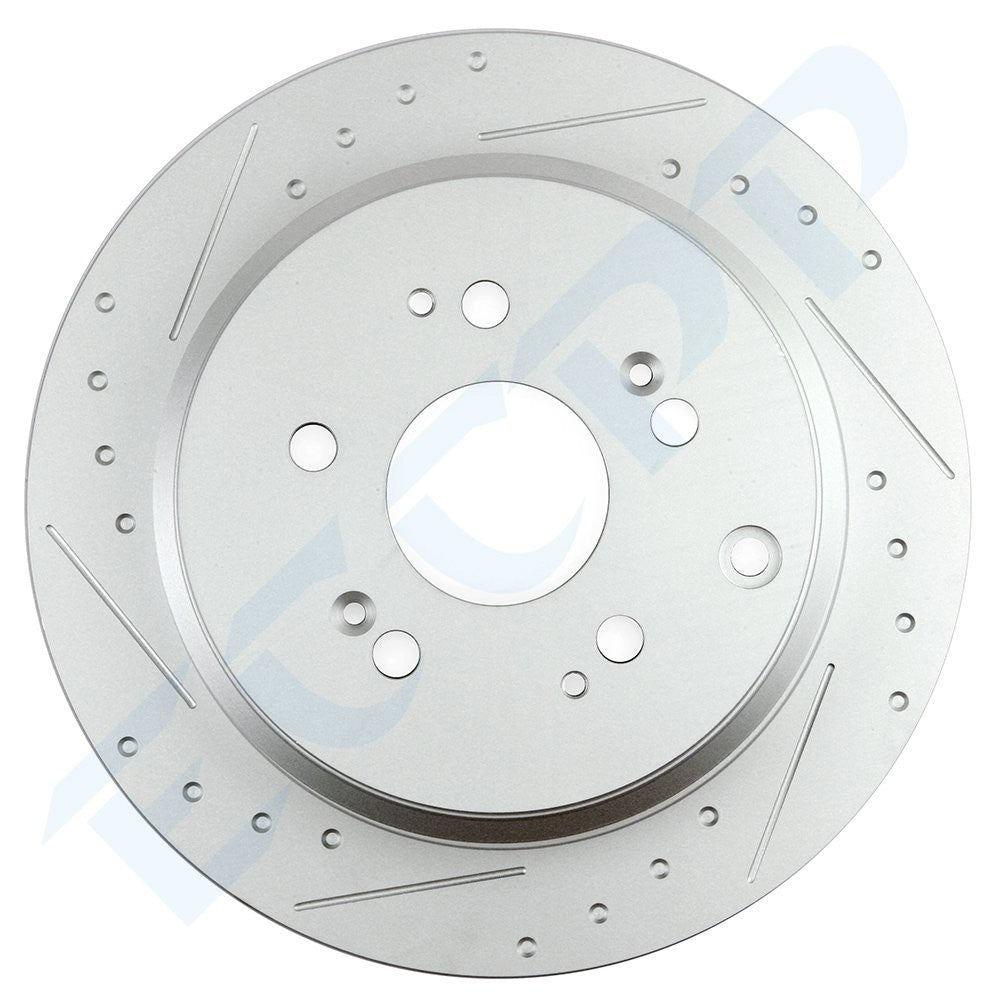 Rear Slotted Brake Rotors Discs For 2005-2010 Honda Odyssey EX LX Touring 3.5L 6B93BC-57