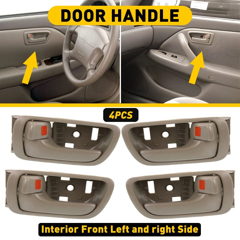 4x Door Handle For Set Toyota 2002-06 Camry & Front Rear Inner 6920533030E Beige 6B93BC-57