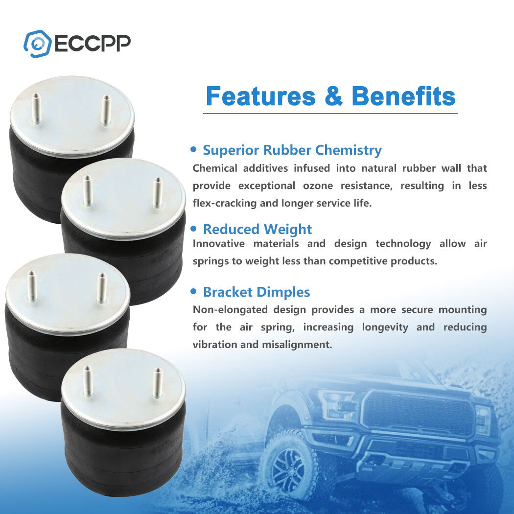 4PCS W01-358-8713 Air Suspension Bag Spring For Goodyear 1R13-176 Hendrickson 6B93BC-57