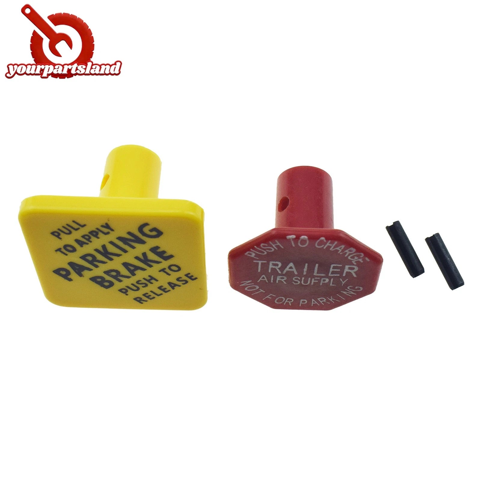 Valve Push Pull Parking Brake Knob & Trailer Air Supply Knob 2PCS 248433 290655 6B93BC-57