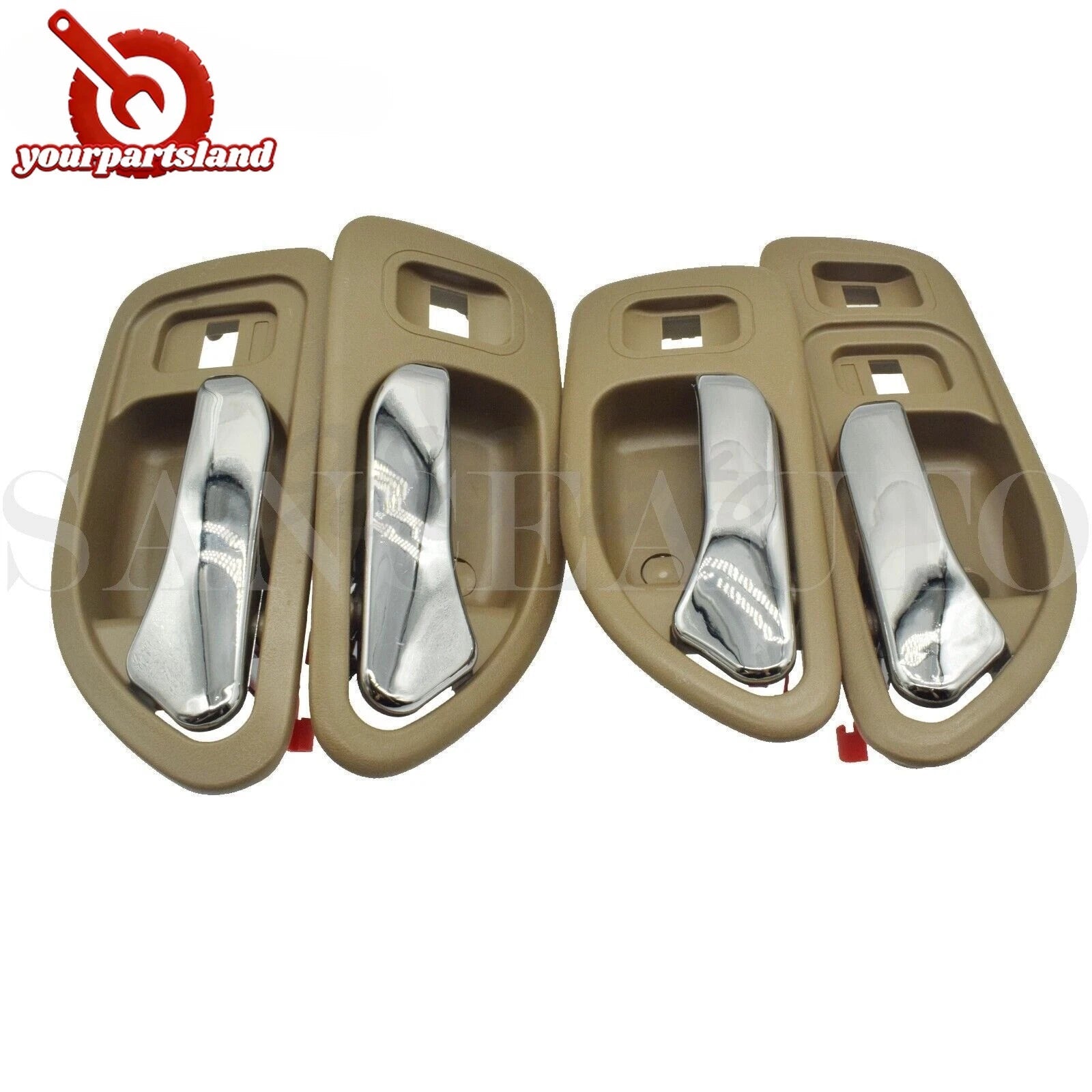 Black/Beige Inside Door Handle Front Rear Left/Right for 1994-1997 Honda Accord 6B93BC-57